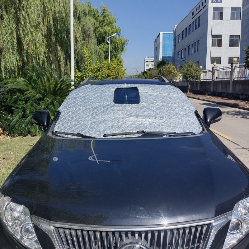 Pokrov snijega za vjetrobran automobila – debeli, prešiveni, aluminijska folija, antifriz, korejski stil, montaža karticom