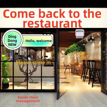 Indukčné zvonček na dvere – napájanie batériou, viaceré tóny s nahrávaním, 4.5V, 85 dB, vhodné pre rôzne prevádzky (model 08)