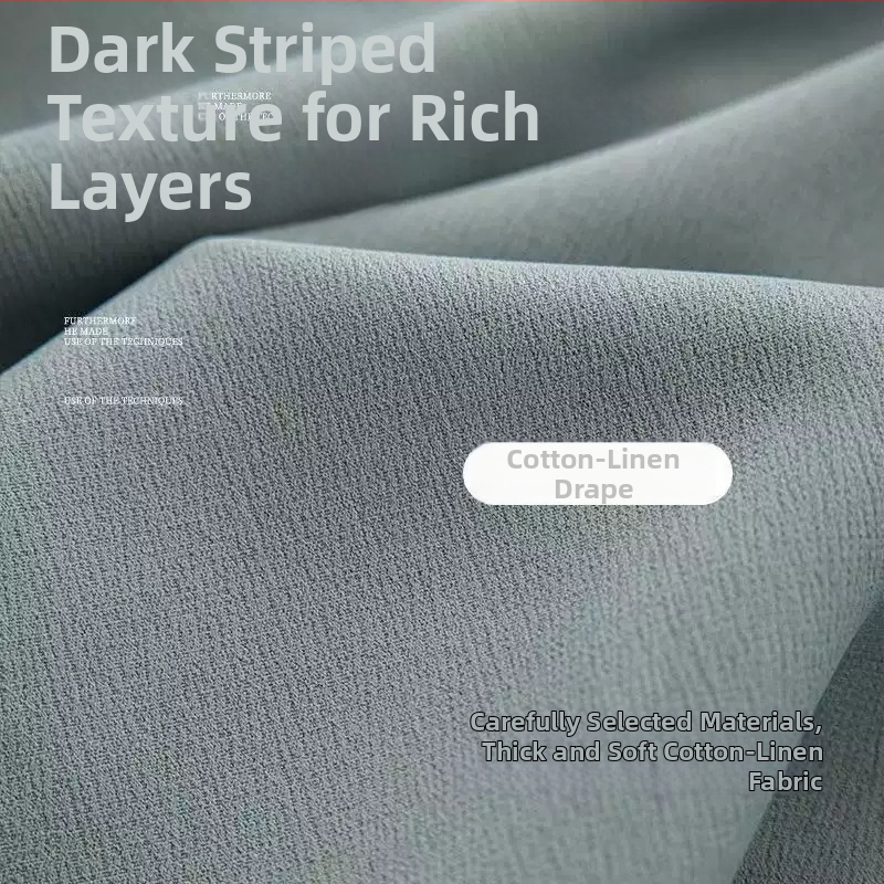 Zatemňovacia záves jednofarebný s tepelnou izoláciou a dizajnom na zvýšenie výšky, polyesterový žakard, nordický štýl, vhodný do obývačky, spálne, balkóna a rohového okna