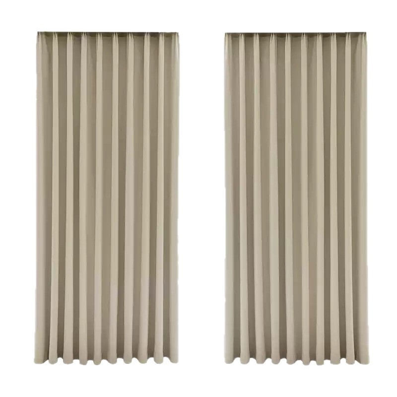 Zatemňovacia záves jednofarebný s tepelnou izoláciou a dizajnom na zvýšenie výšky, polyesterový žakard, nordický štýl, vhodný do obývačky, spálne, balkóna a rohového okna