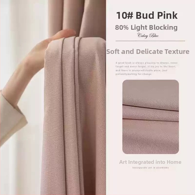 Zatemňovacia záves jednofarebný s tepelnou izoláciou a dizajnom na zvýšenie výšky, polyesterový žakard, nordický štýl, vhodný do obývačky, spálne, balkóna a rohového okna