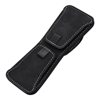 Κλιπ γυαλιών αυτοκινήτου με suede+PU, μαγνητική πρόσδεση, διπλός κλιπ για ηλιοπροστάσιο και εσωτερικό αυτοκινήτου, θήκη για ID