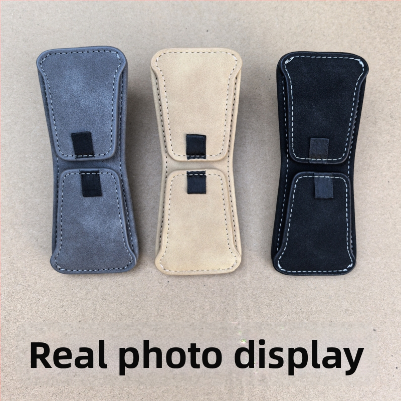 Autoklip na okuliare z velúru PU, magnetické prilípnutie, dvojitý klip na slnečník a interiér auta, držiak na ID