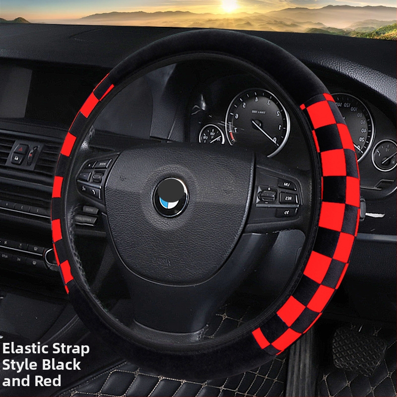 Povlak na volant z plyšu, univerzálna montáž, originálny štýl, možnosť personalizácie spracovania, Rongfeng