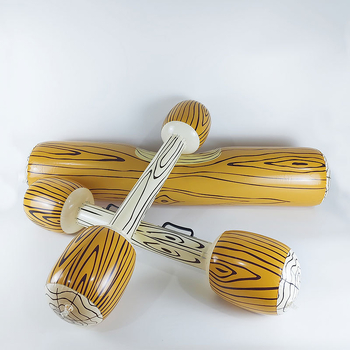 Felfújható vízi hamak-nyugágy háttámlával, fa textúra dizájn, PVC, Lingyan, Yiwu eredetű, 7–14 éveseknek