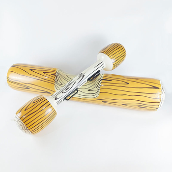 Felfújható vízi hamak-nyugágy háttámlával, fa textúra dizájn, PVC, Lingyan, Yiwu eredetű, 7–14 éveseknek