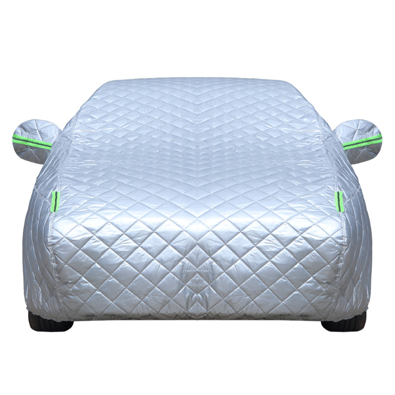 Удебелено зимно покривало за кола – защита от дъжд, сняг, градушка и замръзване; материал: полиестер със сатенен ефект; съвместимо с автомобили, SUV и пикап