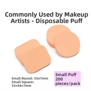 Jednorazová vlhko-suchá dvojúžitá pudrová špongia, latex kozmetický nástroj, 200 ks v balení, pôvod Zhejiang