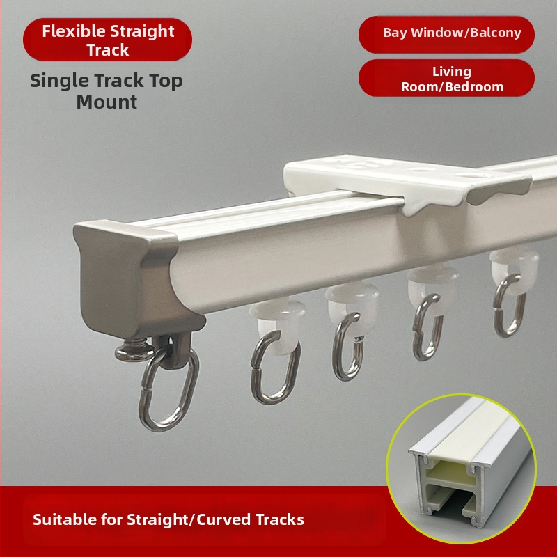 Tichá dráha na závesy pre balkón, hadovitý vodič, ohybná koľaj v tvare U a L, z hliníkovej zliatiny, prispôsobiteľná