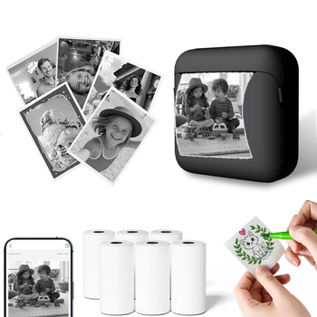 Mini hordozható fotónyomtató – USB interfész, termálpapír, 57 mm formátum, 1200 mA teljesítmény, iOS/Android kompatibilis