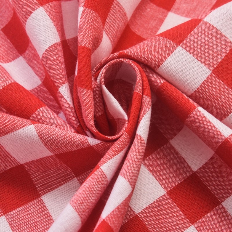 Záves do okien s károvaným vzorom, polopriesvitný 40–70%, polyester-bavlna, tkanina farbená pri vlákne, montáž bez vŕtania