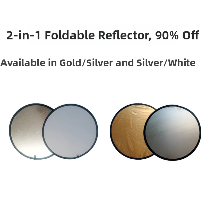 Fundal și reflector oval, 2 în 1 pentru fotografie de produs în exterior, portabil, pliabil, 1 kg, țesătură reflectorizantă de înaltă calitate