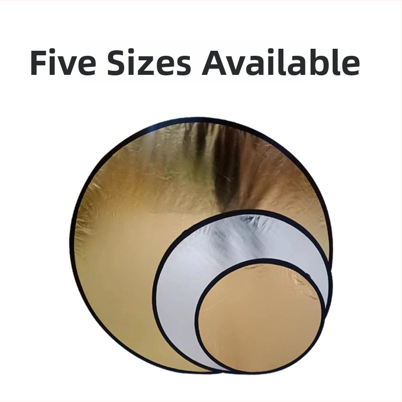 Fundal și reflector oval, 2 în 1 pentru fotografie de produs în exterior, portabil, pliabil, 1 kg, țesătură reflectorizantă de înaltă calitate