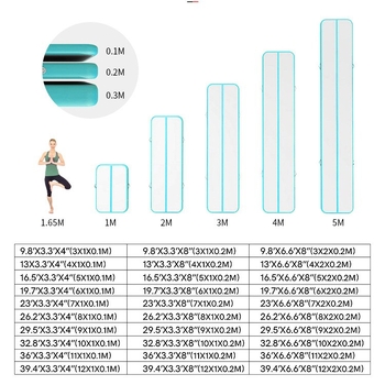 Felfújható csiszolt felületű tornaszőnyeg - csiszolt anyag, PVC felület, ütéscsillapítás, jóga és taekwondo