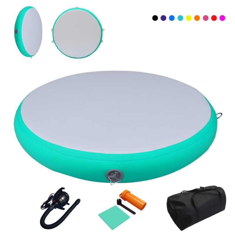 Felfújható csiszolt felületű tornaszőnyeg - csiszolt anyag, PVC felület, ütéscsillapítás, jóga és taekwondo