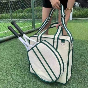 Platnena torba za tenis i badminton, velika kapaciteta, preko ramena