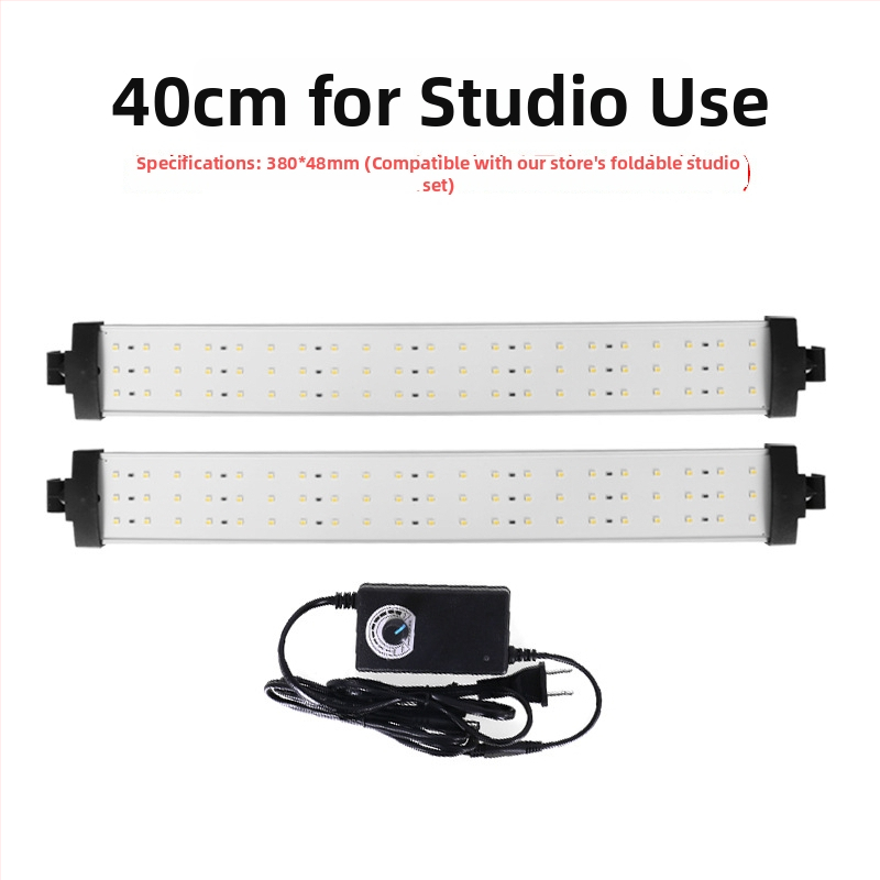 Alumíniové puzdro štúdiový osvetľovací panel s LED pásikom, jemné svetlo, bezkrokové stmievanie, 22W, 7–12V