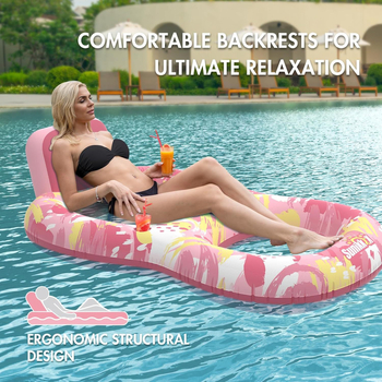 Șezlong gonflabil pentru piscină din PVC cu suport pentru pahar și spate - Model XIANLI-88, CE certificat, Brand XIANLI, Material PVC