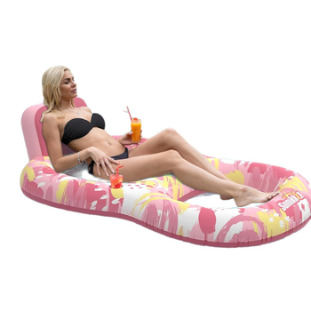 Șezlong gonflabil pentru piscină din PVC cu suport pentru pahar și spate - Model XIANLI-88, CE certificat, Brand XIANLI, Material PVC