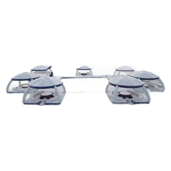 Водна надуваема плаваща платформа от PVC, марка Vancen, модел Vancen-888, с надуваем воден сенник-бар и водна палатка