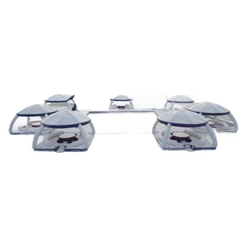 Водна надуваема плаваща платформа от PVC, марка Vancen, модел Vancen-888, с надуваем воден сенник-бар и водна палатка