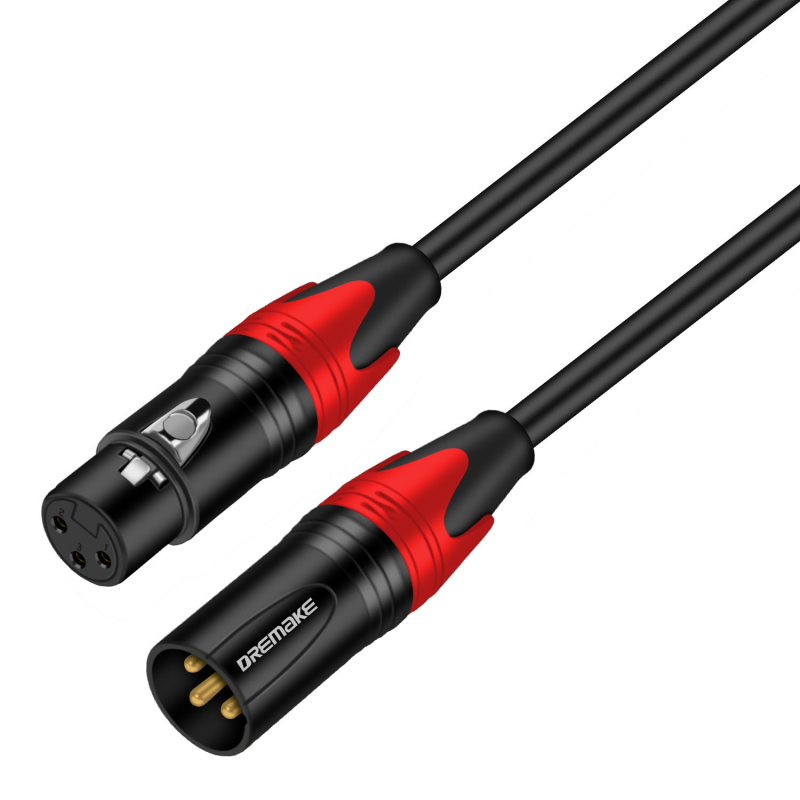 XLR audio kabel, muško–ženski, dvostrano ojačan, balansirani kabel za mikrofon povezan s mikserom