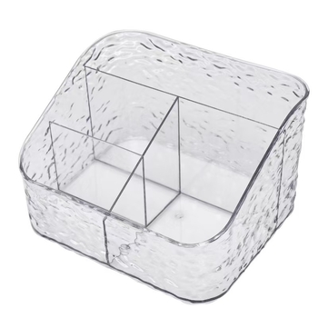 Kutija za pohranu kozmetike s više odjeljaka — Glacier uzorak, PET plastični organizator (0,5 L, bez poklopca)