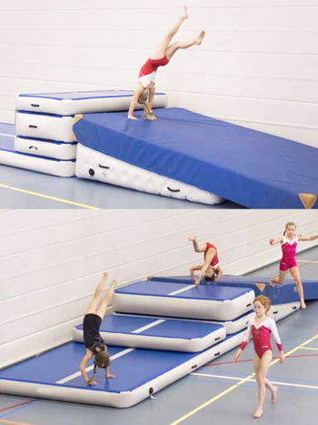 Felfújható vizes jóga matrac, tornapad, megerősített felületanyaggal általános edzéshez