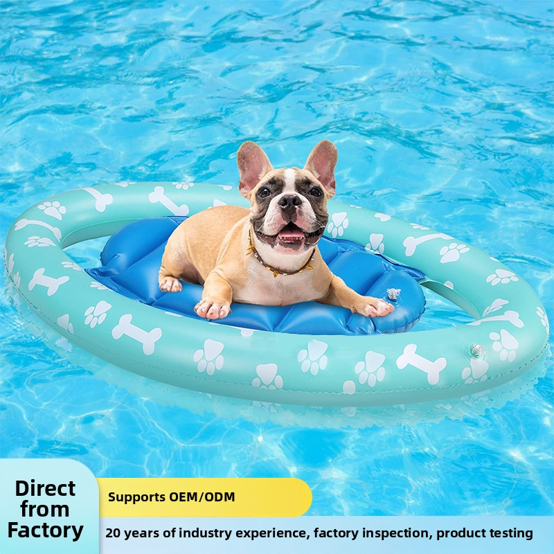 Nafúknutá plávacia podložka pre psov, PVC, skladacia