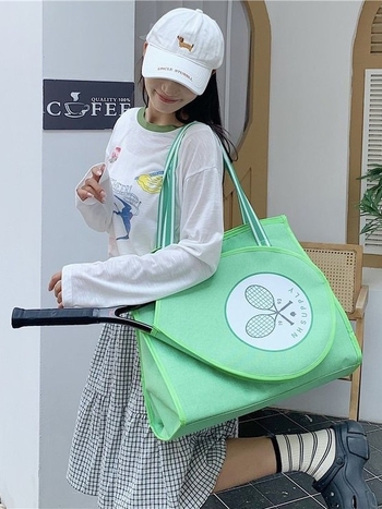 Geantă de umăr pentru rachetă de tenis - Unisex, Design proaspăt anime, Material Oxford, Capacitate sub 20 L, Încape laptop de 8 inci