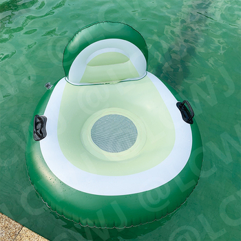 LCWJ Naduvani plivajući otok s ručkom, PVC 0,25 mm, za odrasle