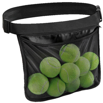 Prijenosna mrežasta torba za skupljanje teniskih i golf lopti; pojasna torba za skladištenje lopti; prikladna za stolni tenis, badminton i pickleball.