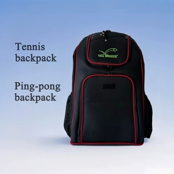 Rucsac sportiv pentru tenis și badminton, unisex, impermeabil, compartiment uscat–umed, capacitate mare, material tip pânză impermeabilă