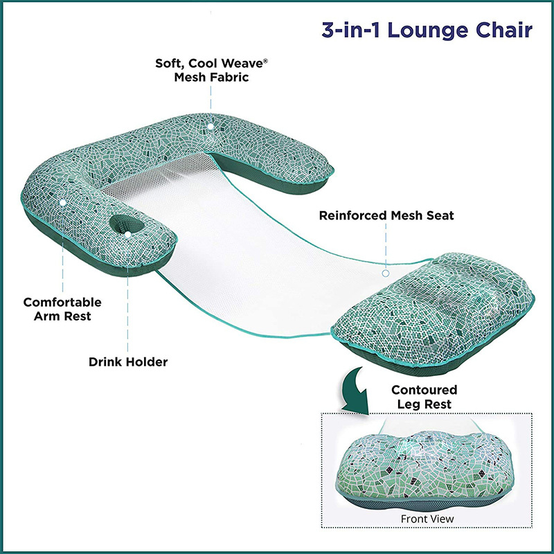 Șezlong gonflabil pentru apă cu LED și telecomandă (Material: PVC ecologic; Cod produs: Lcty 202416; Brand: Lee cheng; Certificări: ISO9001, BSCI, SEDEX)