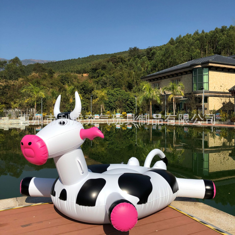 Li Cheng flotabil gonflabil din PVC, în formă de vacă, pentru piscină