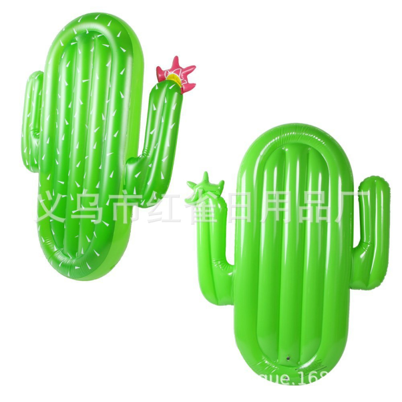 Raft plutitor din PVC în formă de cactus pentru apă, cu șezlong dublu pentru petreceri pe apă — PVC ecologic, Cardinal