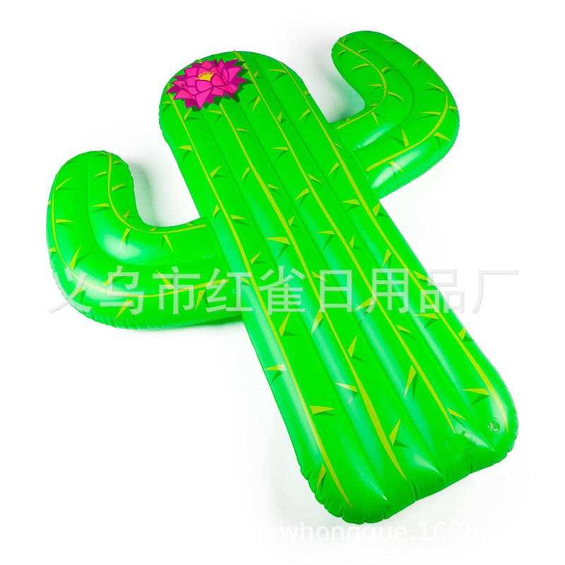 Raft plutitor din PVC în formă de cactus pentru apă, cu șezlong dublu pentru petreceri pe apă — PVC ecologic, Cardinal