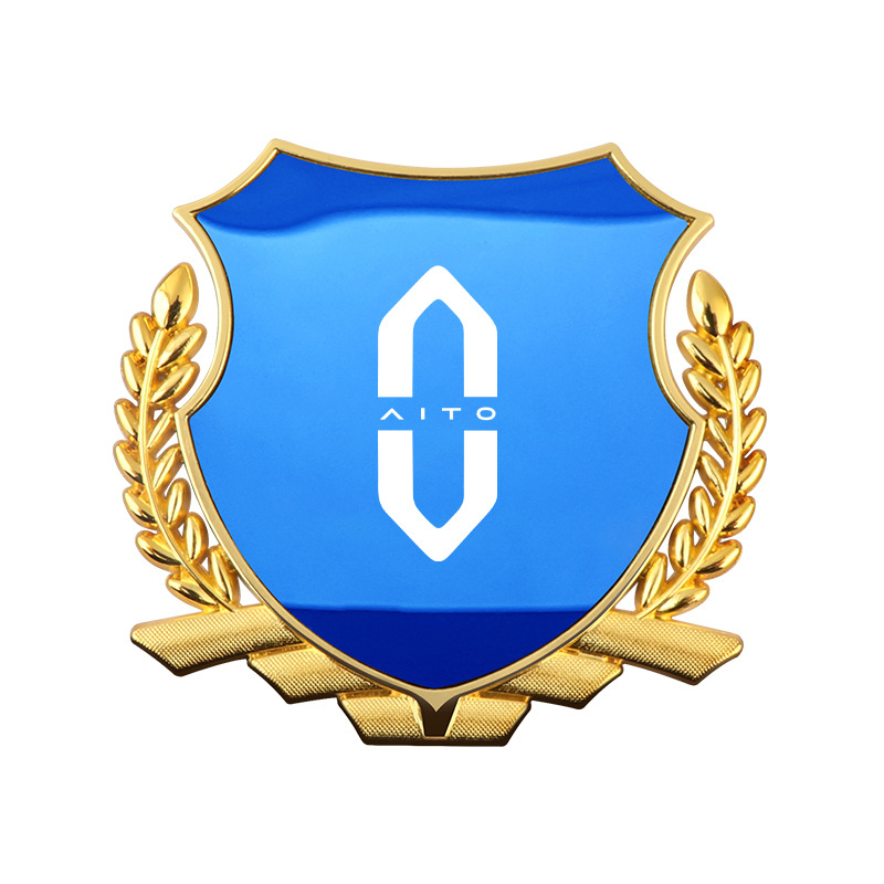 Bočna emblema od cinka legura s motivom pšenice za vozila AITO M5/M7/M8/M9, metalna dekoracija karoserije, samoljepljiva montaža