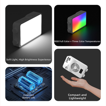 Telefon-fény a selfie- és videófelvételekhez, háromszínű hőmérséklet, kézi üzemmód, alkalmas selfie/videó/szabadban, 10–50W, 7,4V, modell BGD-DY