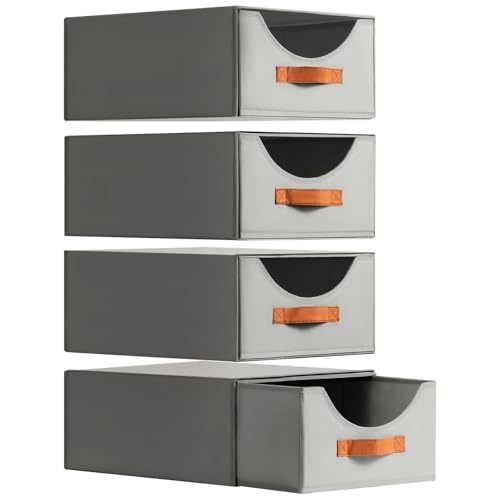 Fehérneműtároló doboz lenvászonból, összecsukható, fedéllel, többször is rakható — Porálló, Nagy kapacitás 21