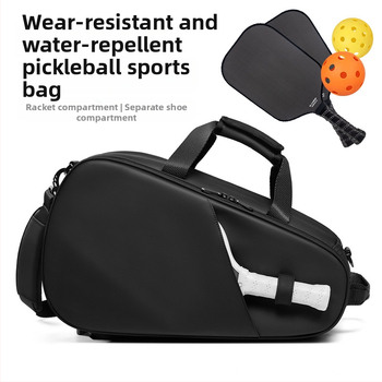 Pickleball ruksak za pohranu, unisex, velik kapacitet, može se nositi kao crossbody ili ruksak, odjeljak za suho–mokro, sportska torba za badminton i tenis