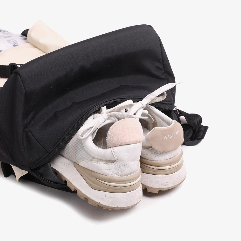 Sportska torba Snoopy suradnja za tenis, badminton i stolni tenis – PU materijal, prozračna, ultralakana, zaštita kralježnice, zračne naramenice