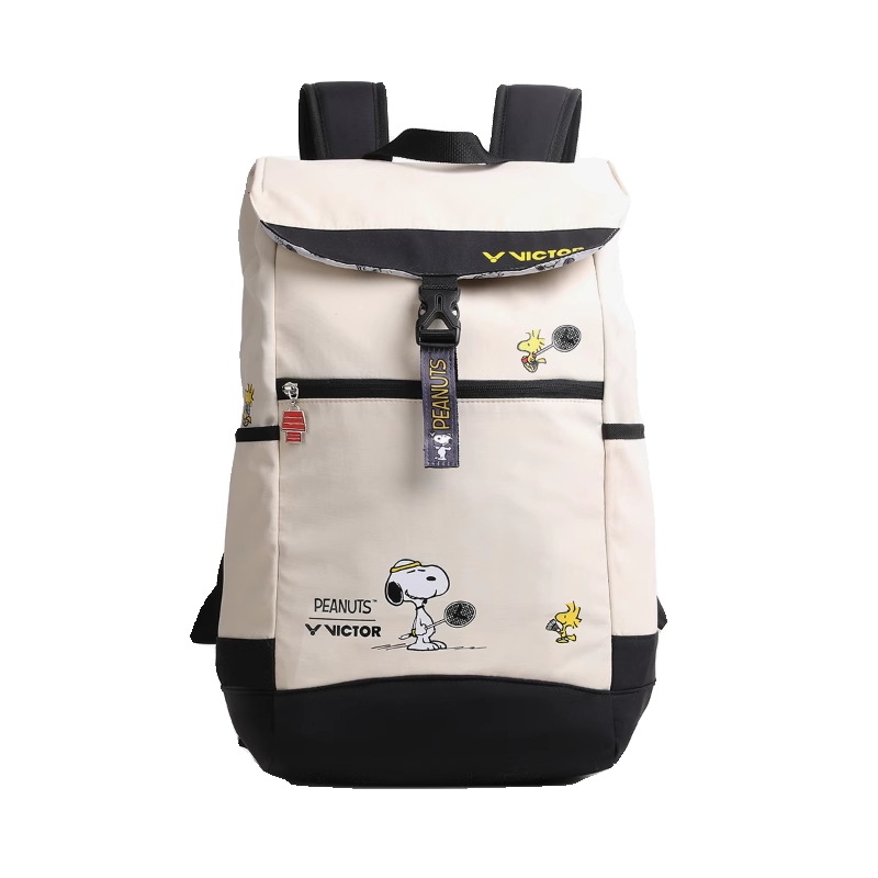 Sportska torba Snoopy suradnja za tenis, badminton i stolni tenis – PU materijal, prozračna, ultralakana, zaštita kralježnice, zračne naramenice