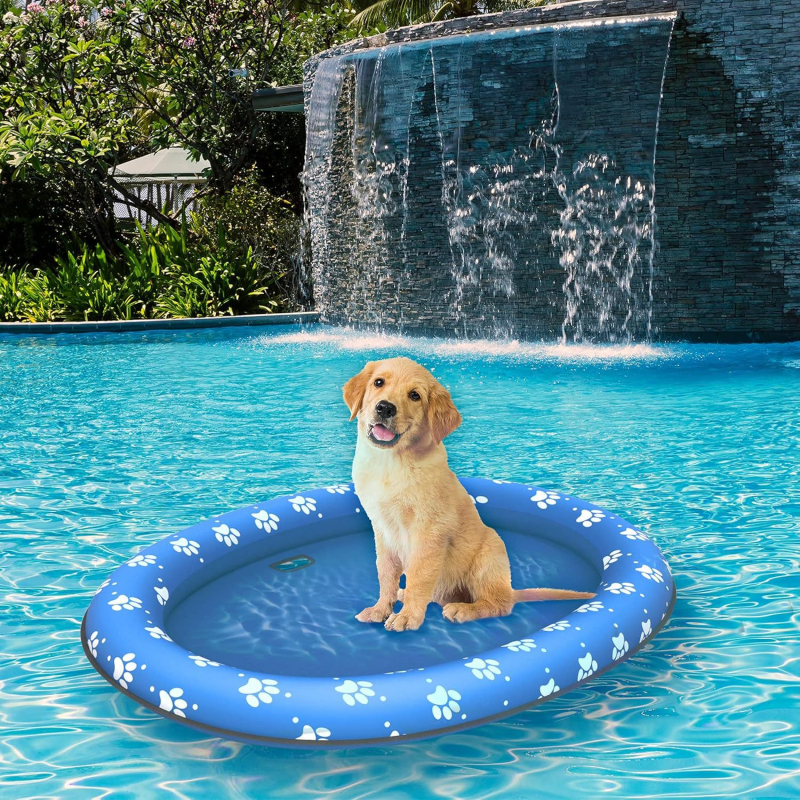 Saltea plutitoare pentru animale de companie din PVC – model XIANLI-88, pentru piscină din curte și distracție în apă, CE certificat