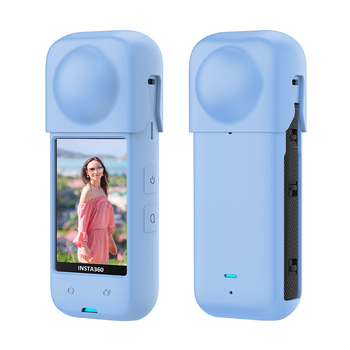 Husă din silicon pentru Shadow Stone Insta360 X4 — protecție a obiectivului și a carcasei împotriva căderilor și prafului (proces OEM)