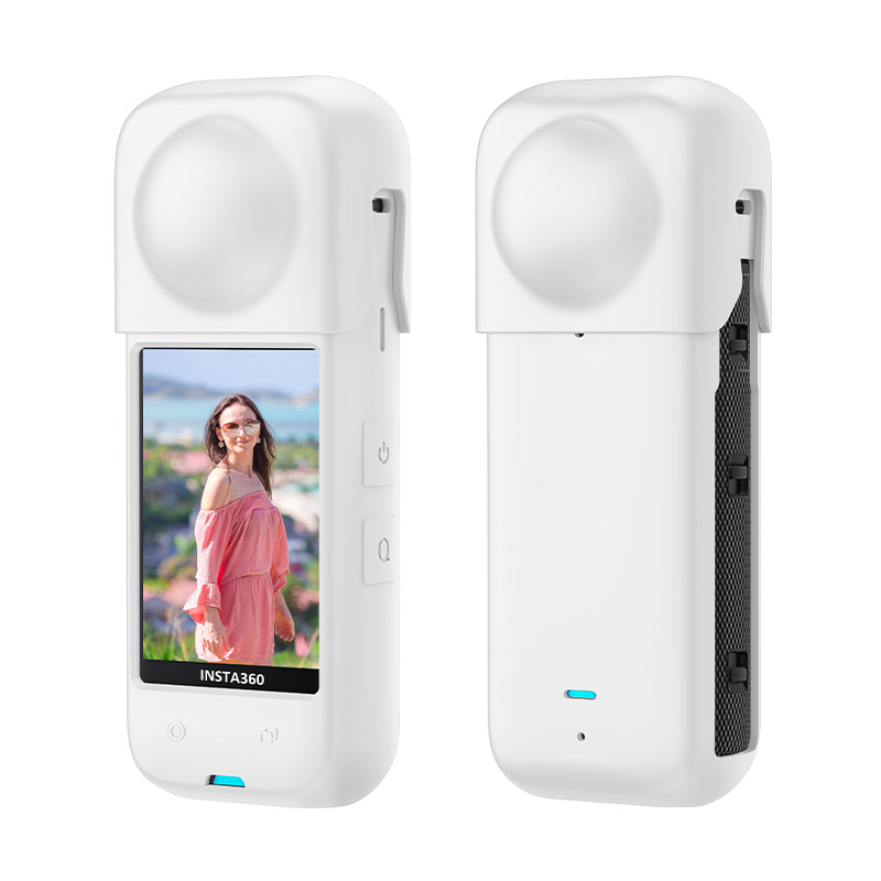 Husă din silicon pentru Shadow Stone Insta360 X4 — protecție a obiectivului și a carcasei împotriva căderilor și prafului (proces OEM)