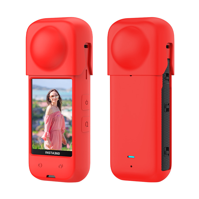 Husă din silicon pentru Shadow Stone Insta360 X4 — protecție a obiectivului și a carcasei împotriva căderilor și prafului (proces OEM)