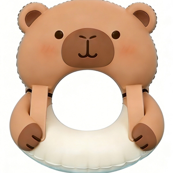 Baba nyakúszó gyűrű, állatmintás PVC, kézi felfújás, 0-3 éves és 3-6 éves korosztály