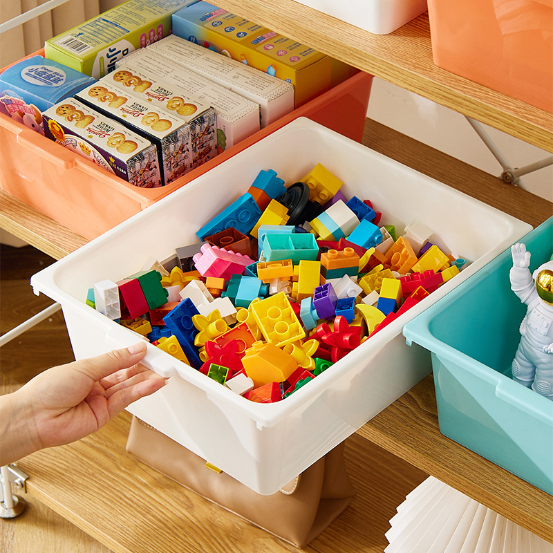 Gyermekjátékok és kozmetikumok tárolókosara, nagy kapacitású, műanyag, testreszabható logóval, pastoral stílus (anyag: műanyag; testreszabás: elérhető)