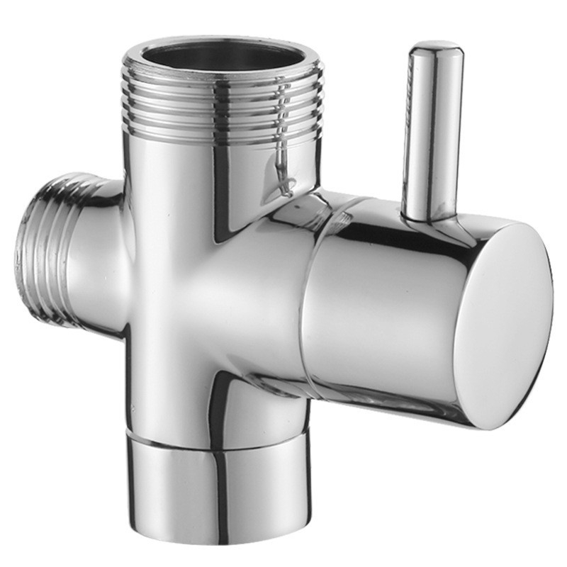 Meďný sprchový rozdeľovač - 1 vstup, 2 výstupy, spojenie 4/6 bodov, vysoký prietok, trojcestný sprchový doplnok